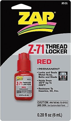 Pacer Red Thread Locker .20 oz - Thread Locking Compound - #pt71