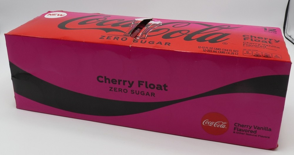 Coca-Cola Zero Sugar CHERRY FLOAT 12 Pack 12oz Cans USA 06/2026 fridgepack
