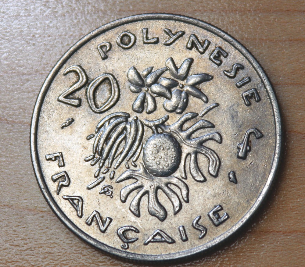 1967 French Polynesia 20 Francs
