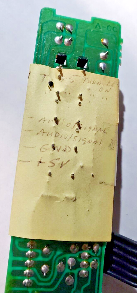 vintage digital VU meter from old stereo w/connection notes, works