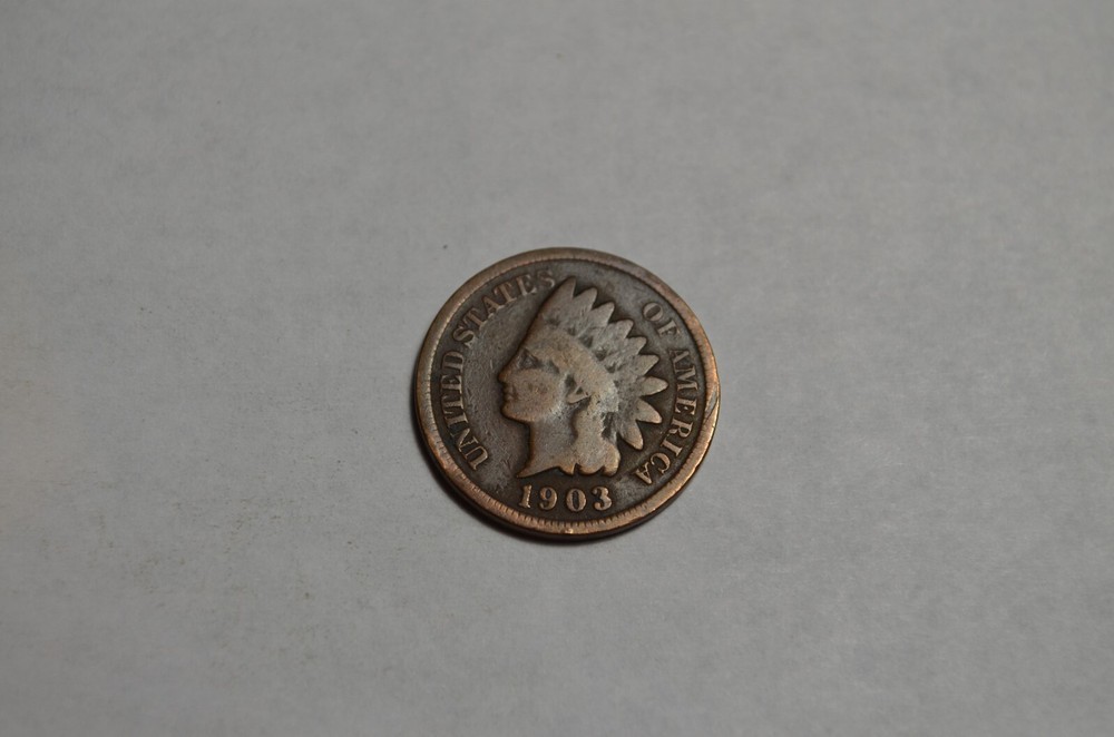 1903 INDIAN HEAD CENT GOOD CONDITION SOLID NICE OLD COIN FREE SHIPPING #6