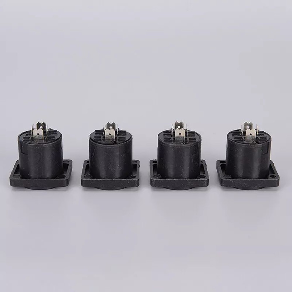 10Pcs Speakon 4 Pin Female Jack Compatible Audio Cable Panel Socket Connectors