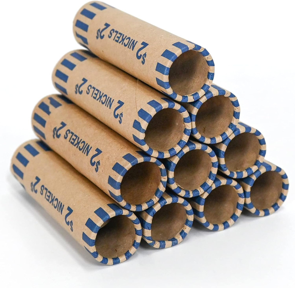 83 PCS Preformed Coin Wrappers Rolls-Nickels