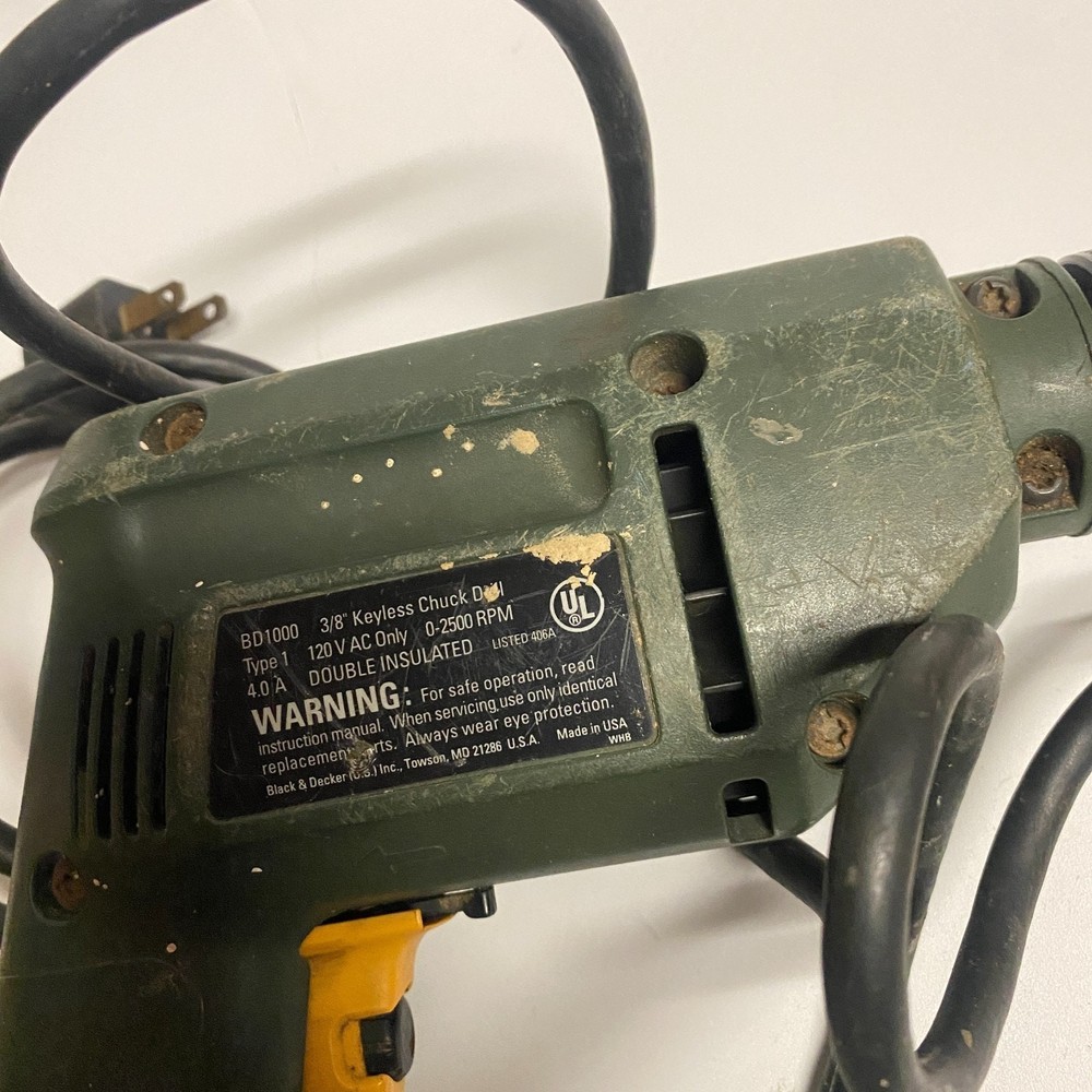 BD1000 Black & Decker Quantum 4 Amp Variable Speed Reversible 3/8 Drill