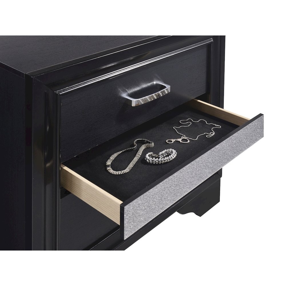 Miranda 5-piece Full Bedroom Set Black