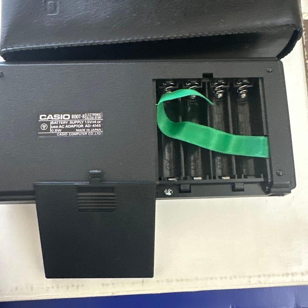 CASIO ROOT-8 electronic calculator with case #998742