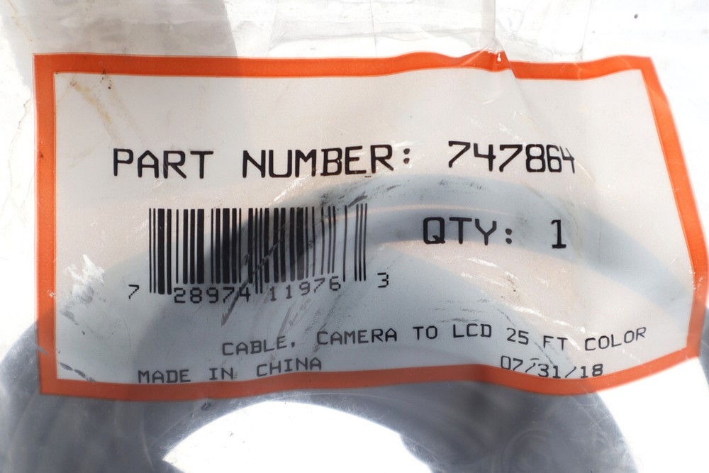 Velvac 747864 Cable for Color Camera, 25ft