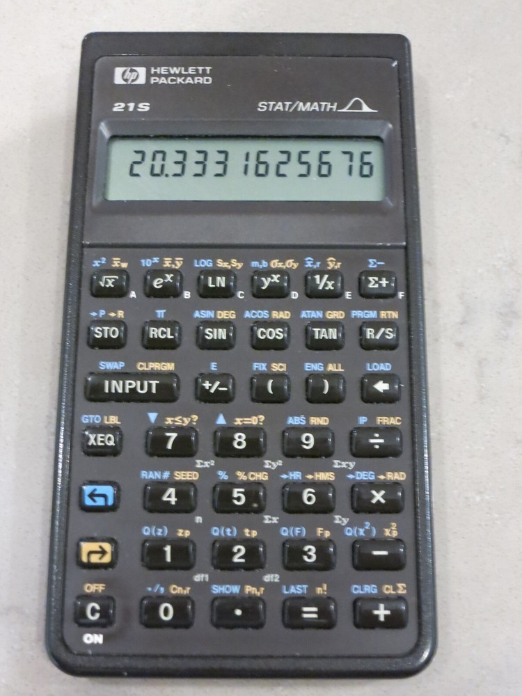 HP 21S STAT/MATH Calculator without a Case
