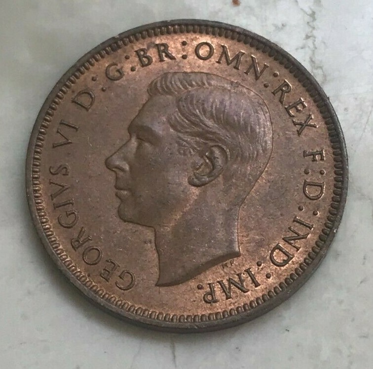 1944 Great Britain 1 One Farthing