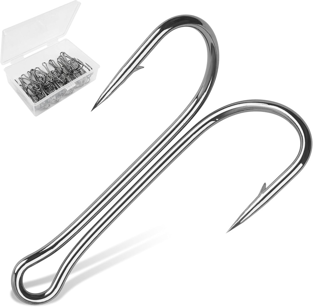Classic Double Fsihing Hooks, Frog Fly Tying Hooks 3X Strong  Open