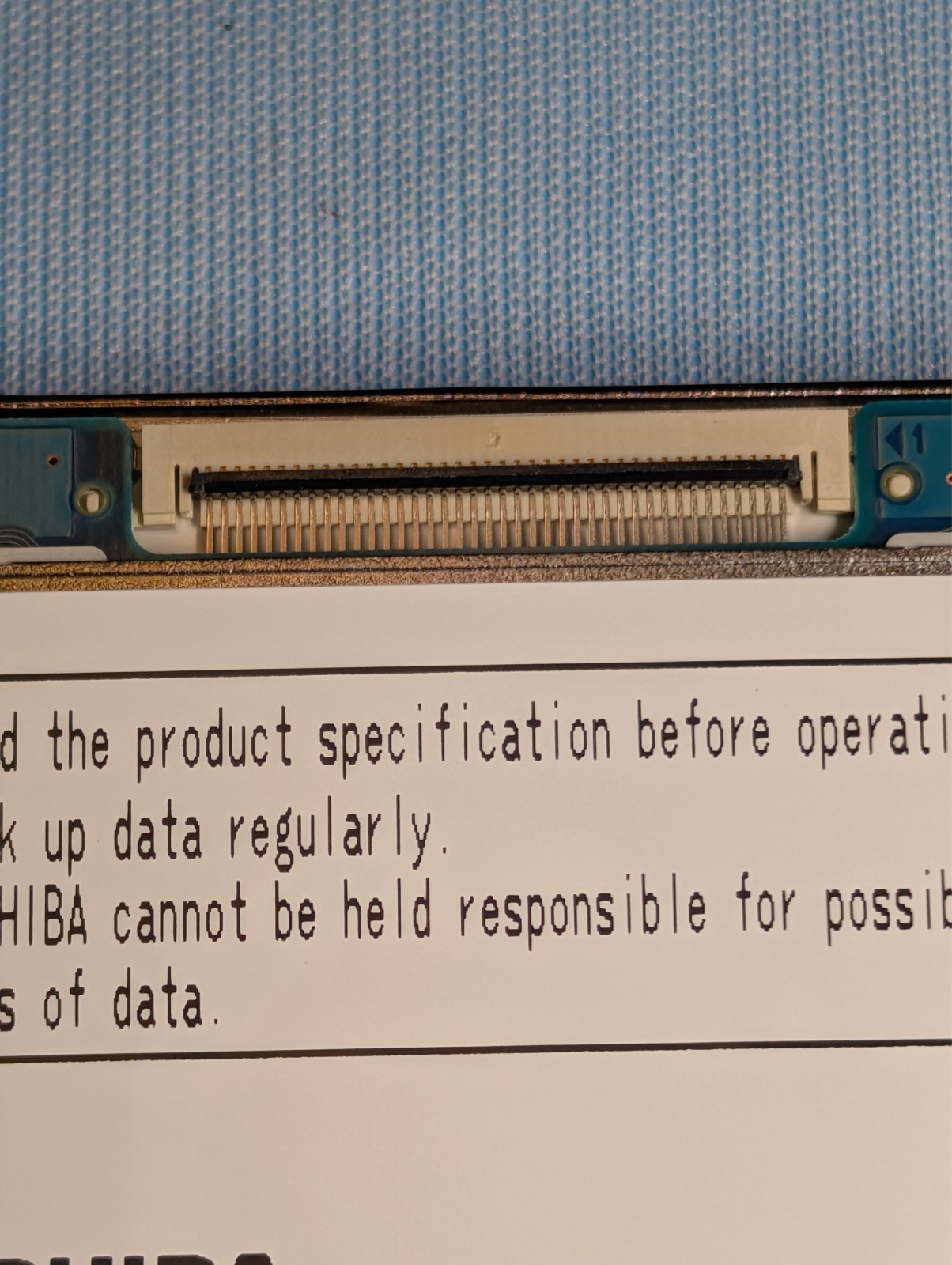 Toshiba 120GB MK1214GAH 1.8" CE ZIF hard drive for notebook/ IPOD/ Video camera.