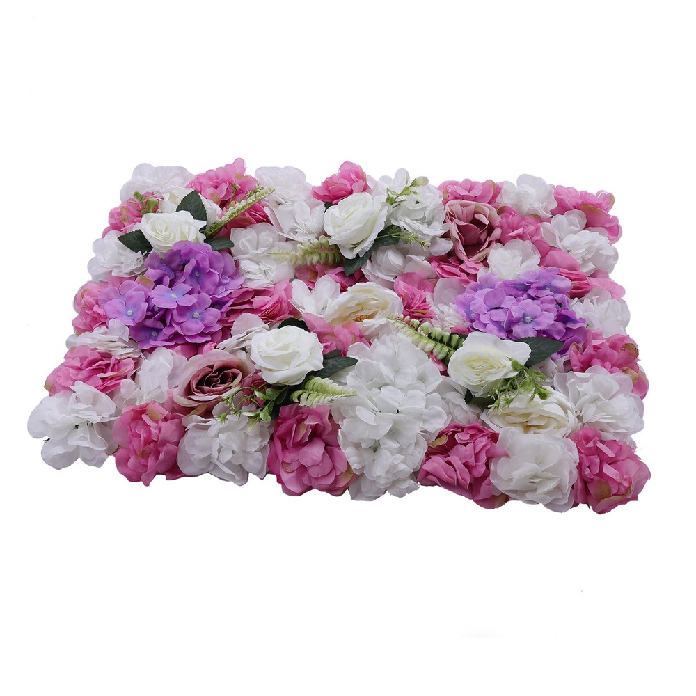 6 PCS Artificial Hydrangea Flower Panel Wedding Party Background Wall 60cm*40cm