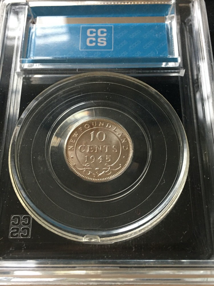 1945C CCCS Graded Newfoundland ¢10 Cent **MS-62** #1816