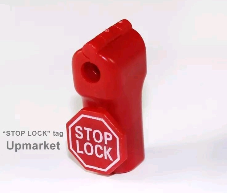 Peg Hook Locks Stop Lock 100 Pcs Plastic Red Stop Locks Retail Peg Hook Security