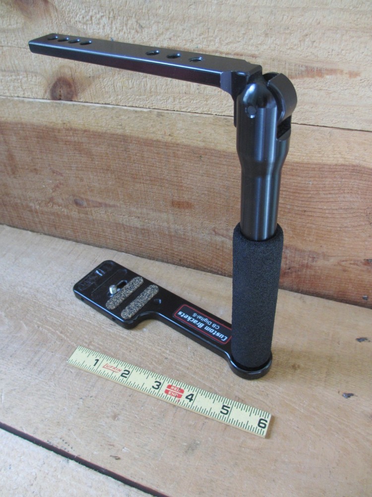 Custom Brackets CB Folding Pivoting Digital-S Camera Flash Bracket, No Top Screw