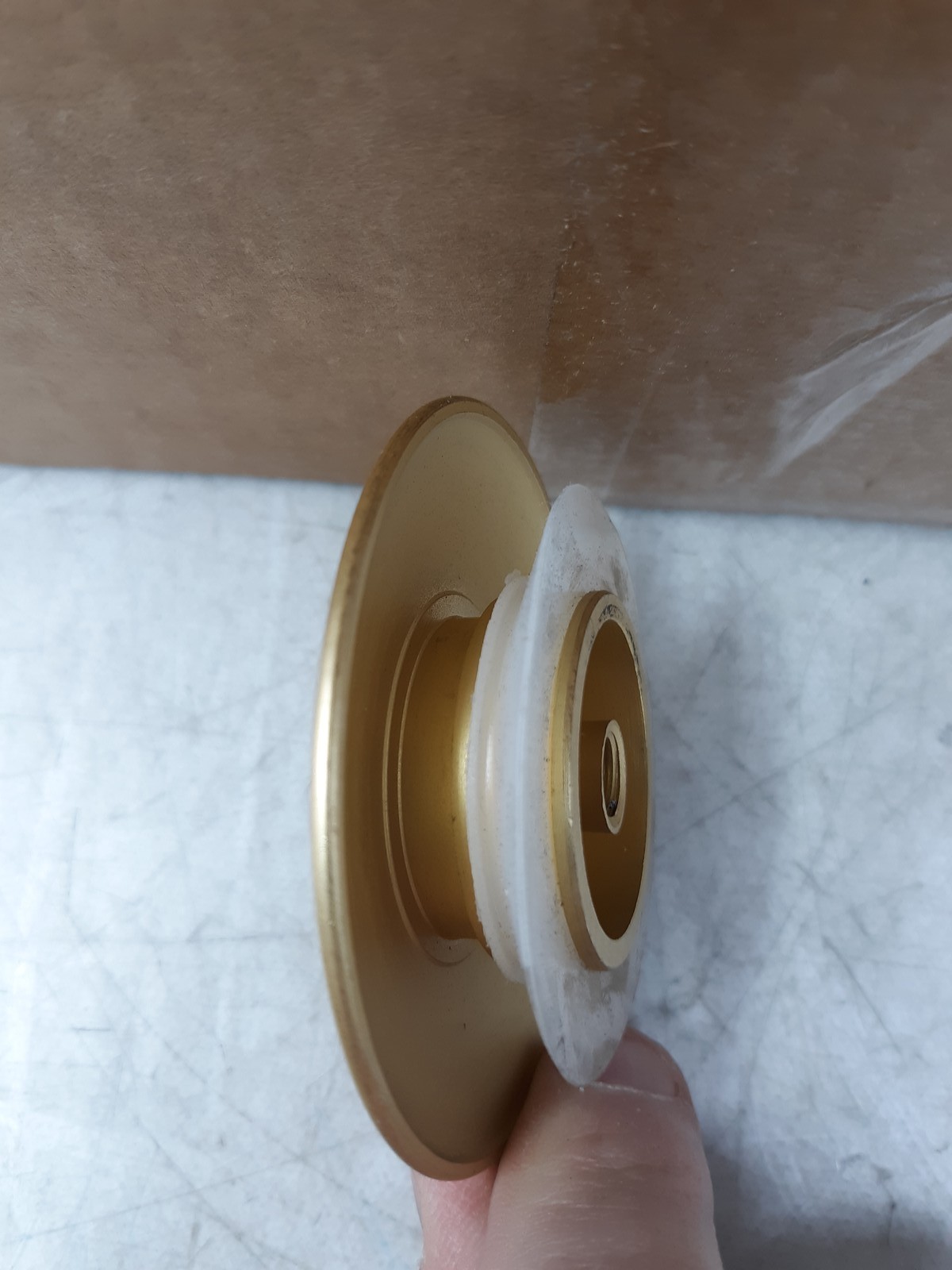 Brushed Gold Bathroom Sink Pop-Up Drain Cover Cap Threaded Fit w/ Gasket