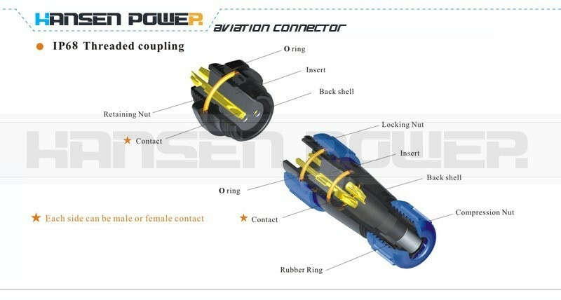 SP13 7pin Waterproof Connector Plug and Socket,Automobile Power Cable Connector