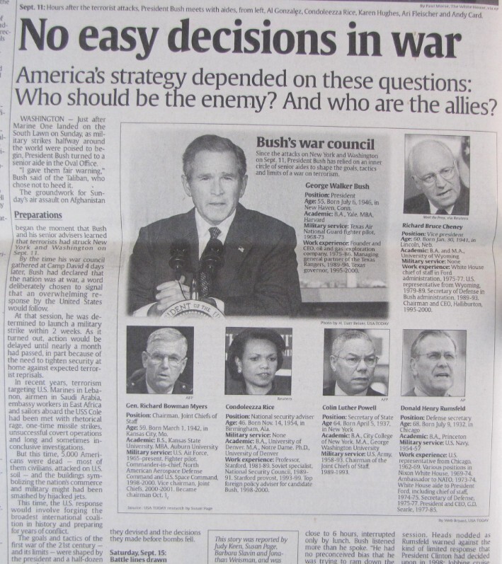 Vintage 2001 FIRST Attack Afghanistan War Newspaper