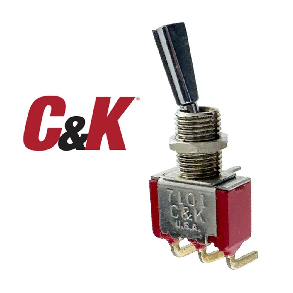 G29070E ~ C&K 7101 Panel Mounting Miniature SPDT 5Amp Toggle Switch
