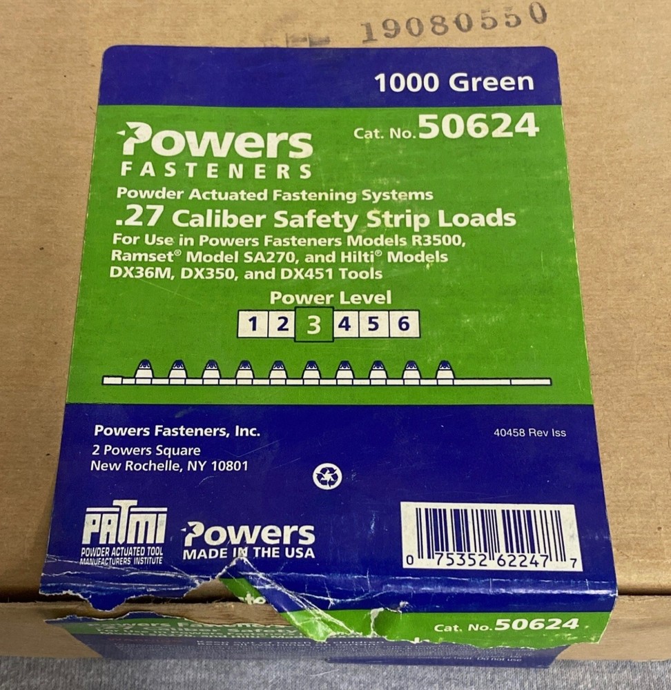 Powers .25 Caliber Load Strips Powder Load in Green (1000 Pack) 50624