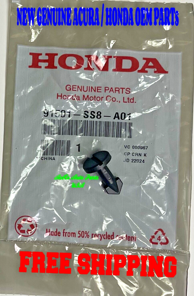 GENUINE ACURA MDX 01-13 Engine Cover Mounting Locking Stud+ Receptacle 2-PCS/PKG