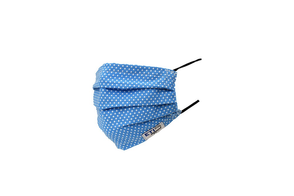 Blue Polka Dot Face Mask