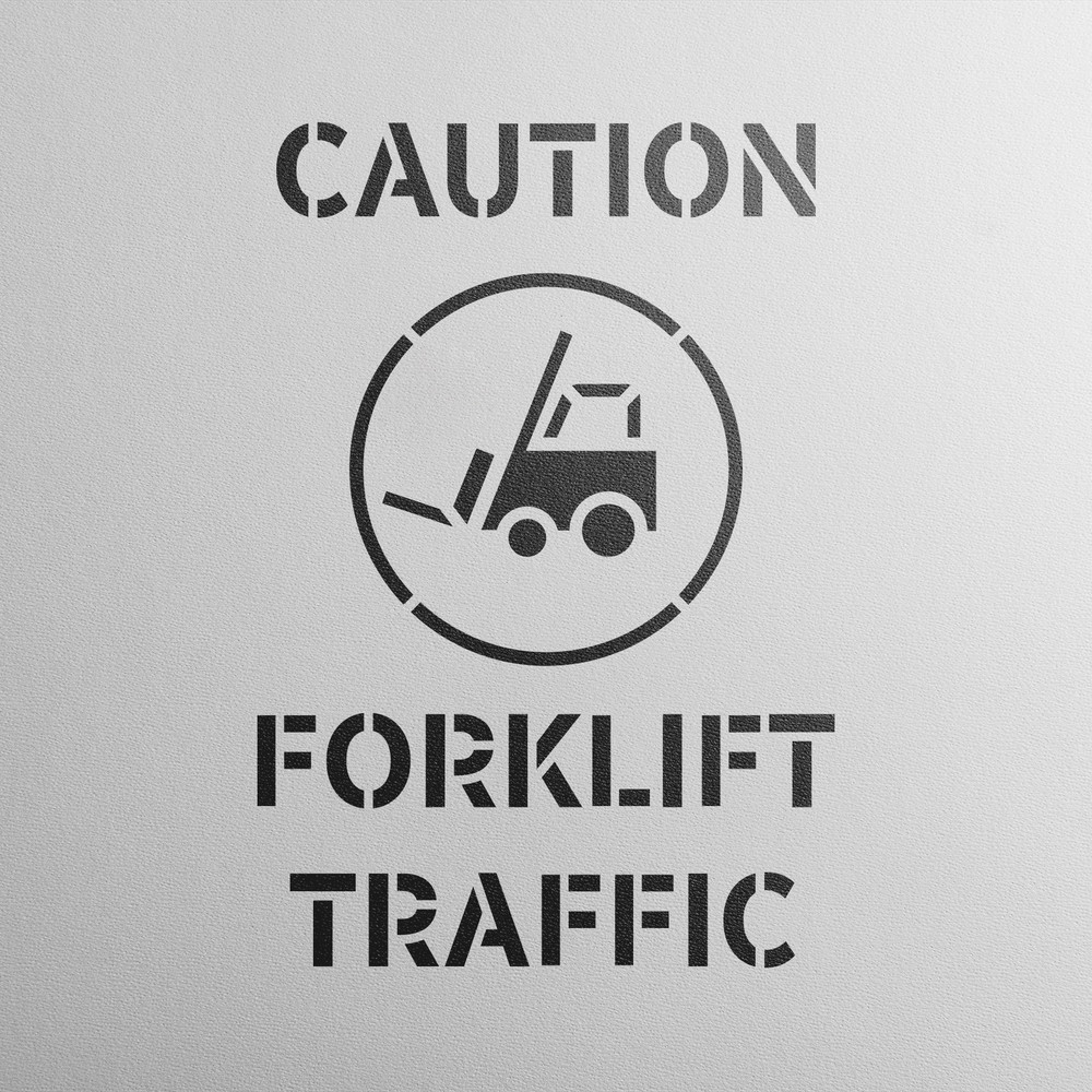 Forklift Traffic Stencil - Durable & Reusable Mylar Stencils