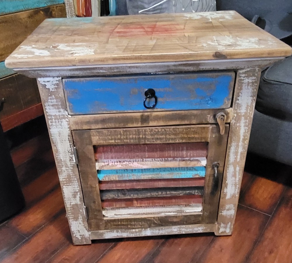 Cabana Louvered Multicolor Rustic Bedroom Set