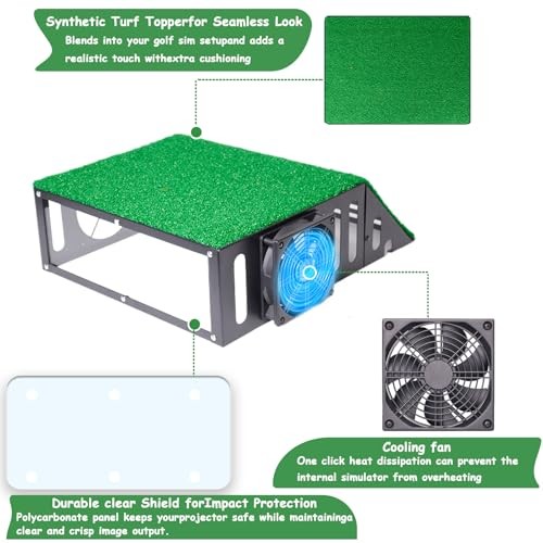 Metal Golf Simulator Projector Cover, Floor Mounted Enclosure for LED