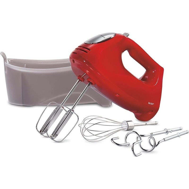 6-Speed Hand Mixer W/ Attachments QuickBurst Storage Case Powerful Mixing New