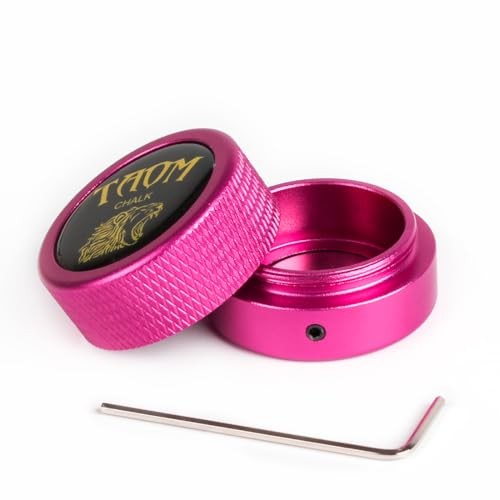 TAOM Pool Chalk Holder Round Shaped Practical Tool Billiards Pink holder