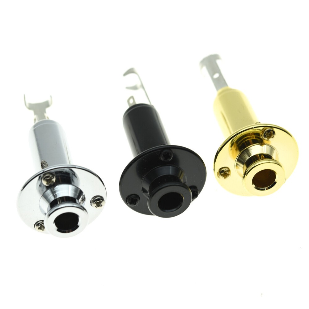 1/4" Acoustic Electric Guitar Mono Endpin Output Jack Strap Button Socket CR