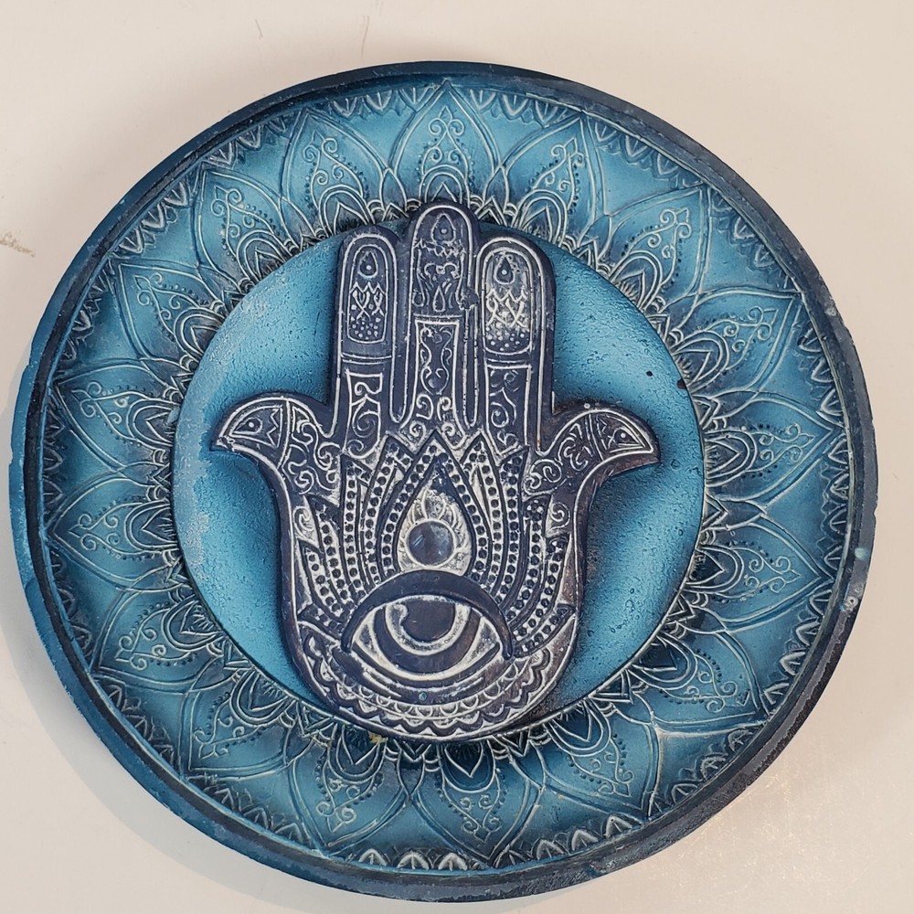 Blue Hamsa Incense Burner