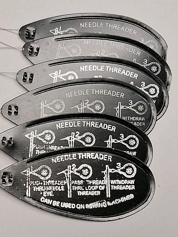 Needle Threader Black Wire Loop Sewing Thread 6Pcs
