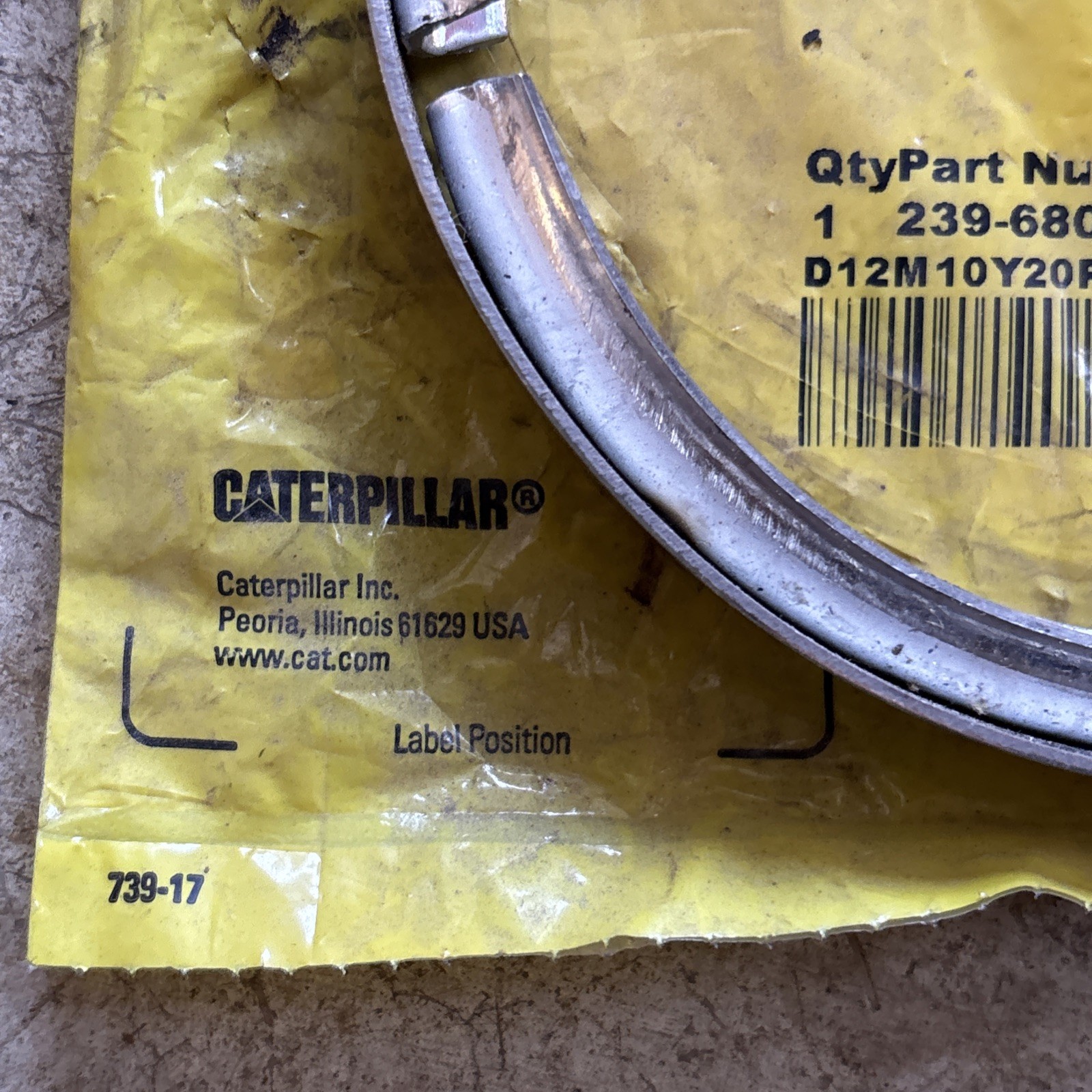 OEM 239-6808 Caterpillar V-Band Clamp 2396808 New