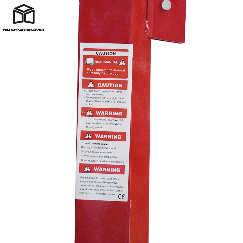 Safety Lock 16FT Drywall Lift Plasterboard Panel Sheetrock Hoist Lifter Carrier