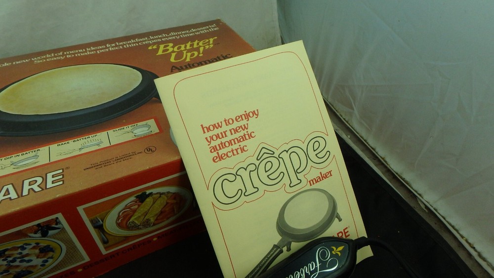 Vintage Farberware Batter Up! Automatic Electric Crepe Maker #263