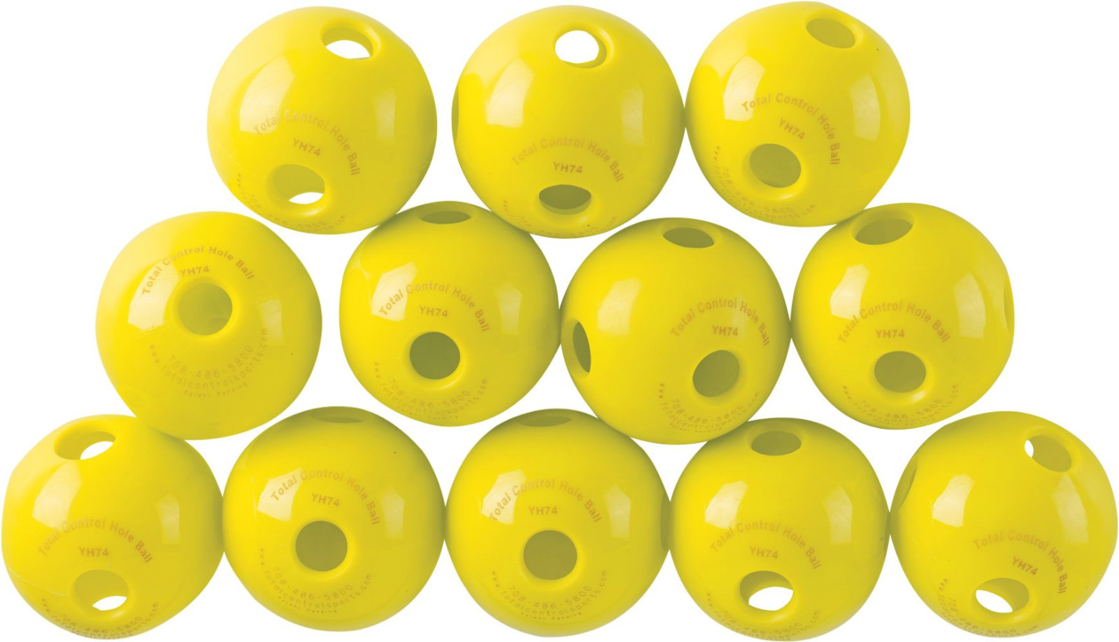 TOTAL CONTROL BALL TCB 74 Hole Ball Baseball Training Hitting Batting Aid 12 PK