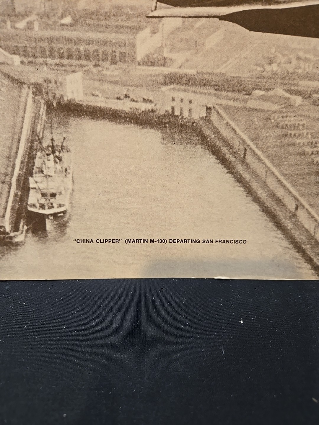 CHINA CLIPPER MARTIN M-130 DEPARTING SAN FRANCISCO VINTAGE PRINT 11 x 14"