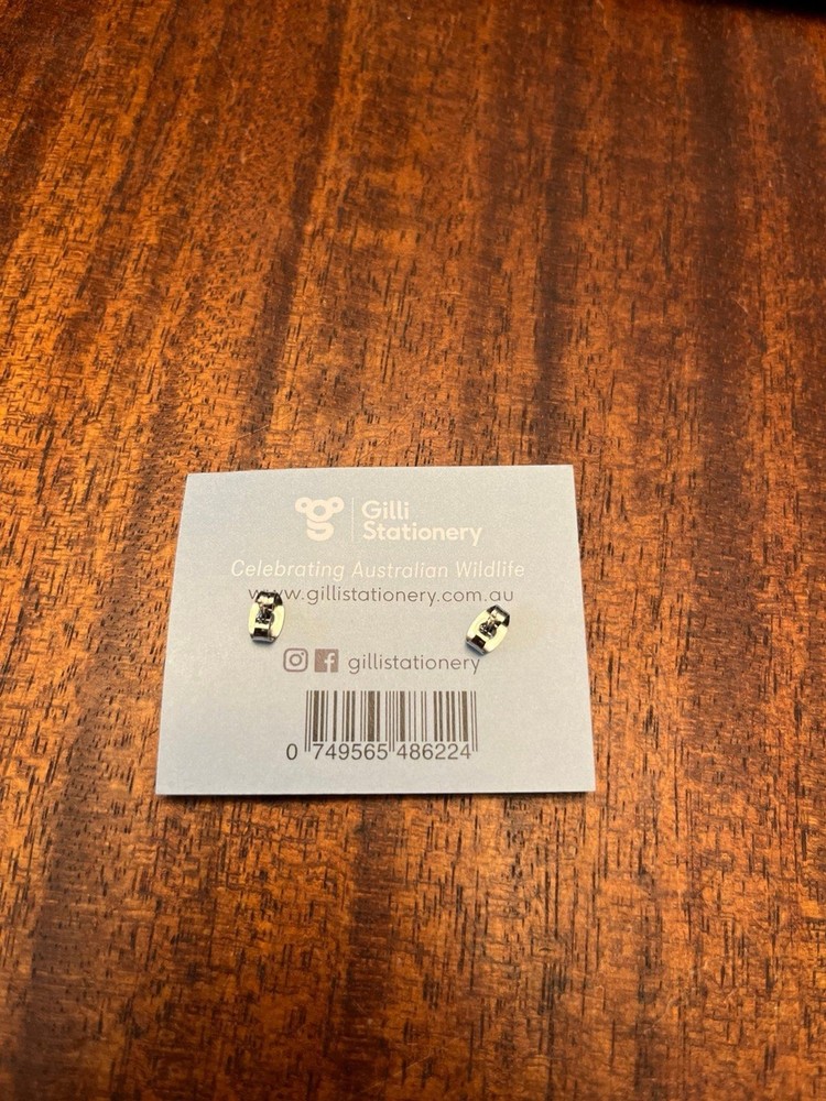 Wombat stud earrings