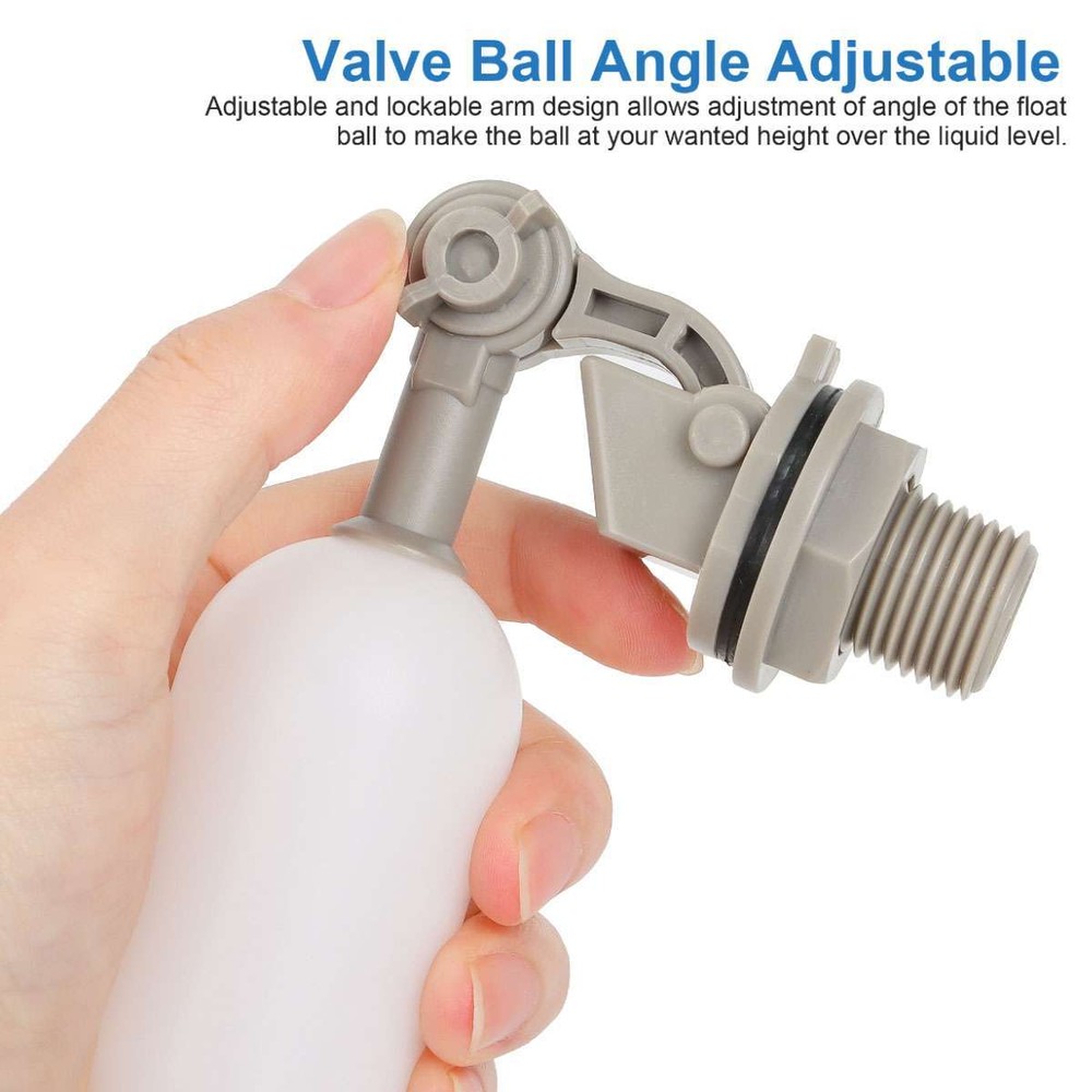 4X Water Float Valve Adjustable Arm water Filter Float 1/2" Automatic Fill stop