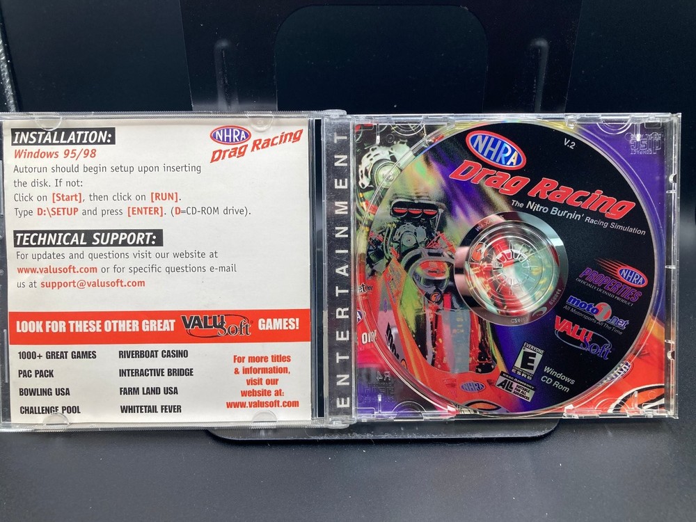 NHRA Drag Racing Windows 95/98 PC Game CD-ROM Racing Simulation