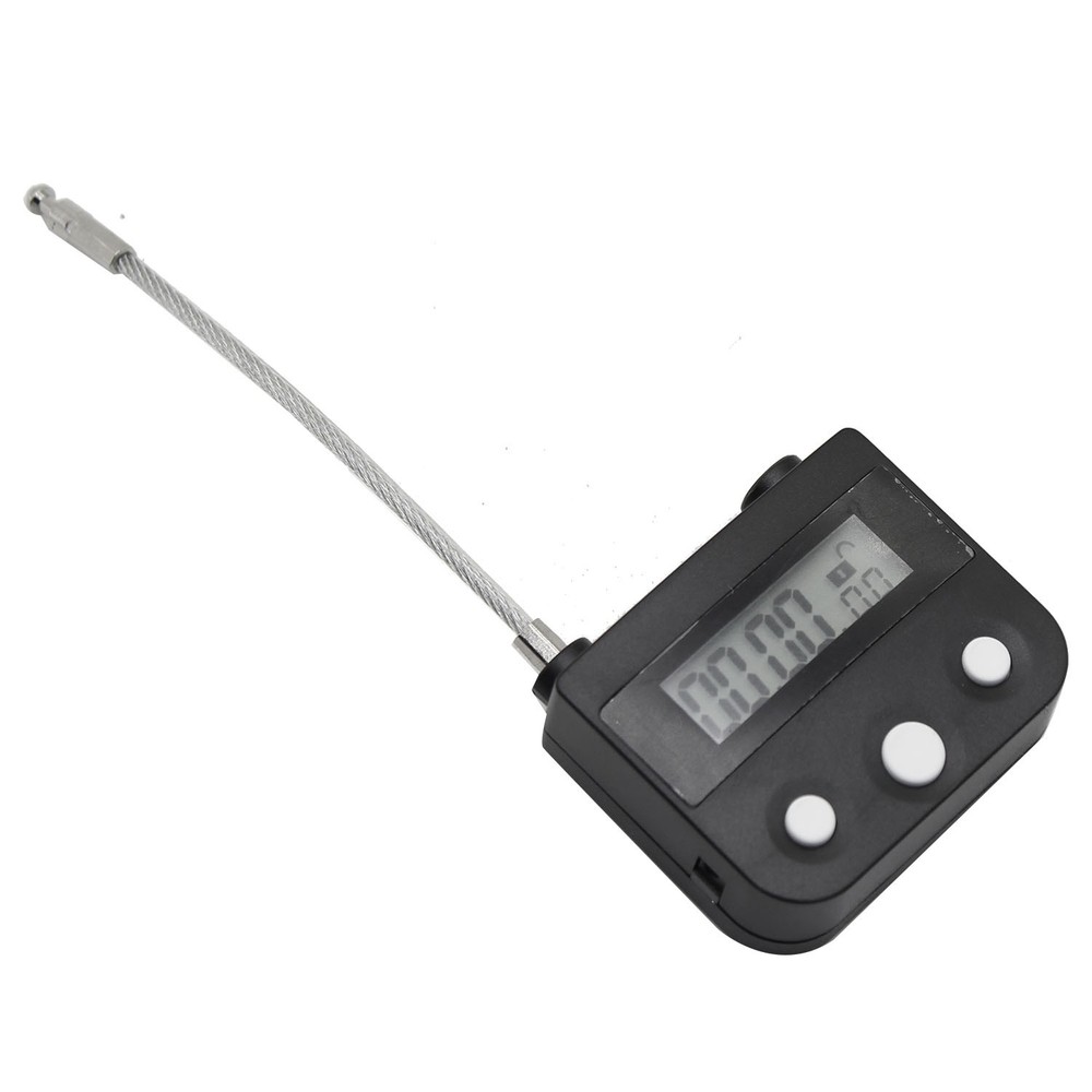 Metal Timer Lock USB LCD Display Multi-Function Timer Padlock Black K4E65243