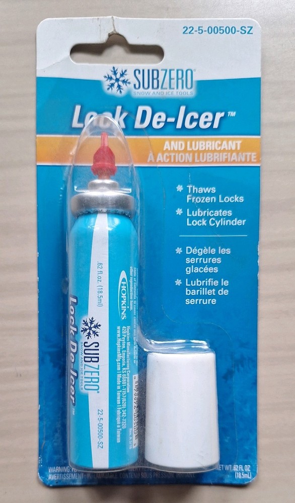 SUBZERO Lock De-Icer & Cylinder Lubricant for Padlocks, Auto Locks & More!