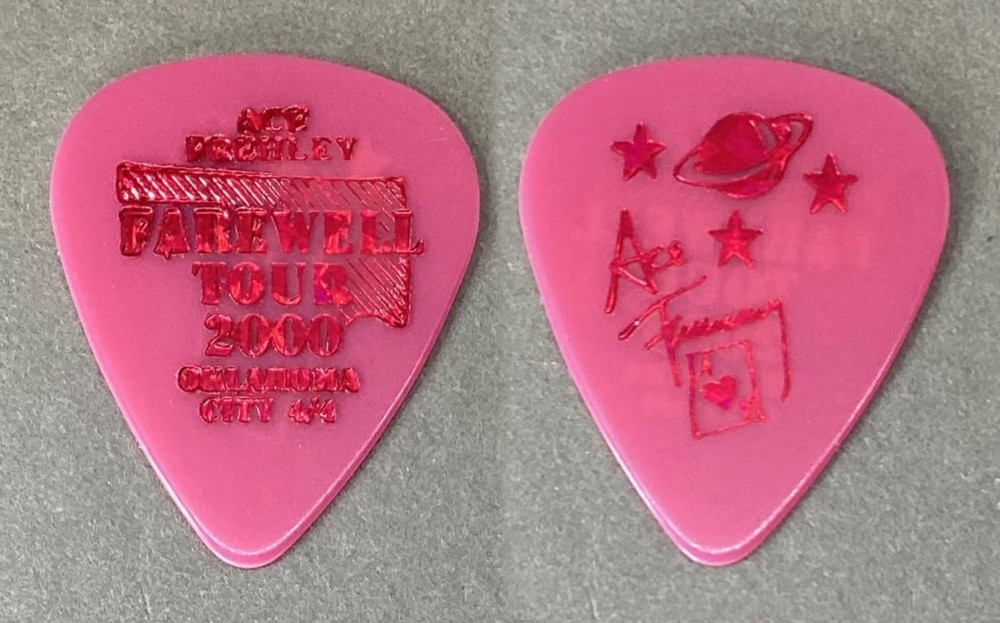 ⚡️Special Pkg-KISS Ace Frehley Farewell tour red on pink pick-Oklahoma City 4/4!