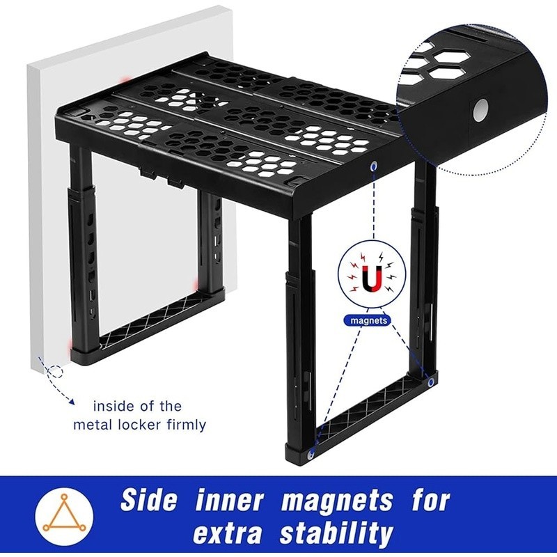 Adjustable Locker Shelf Stackable Durable Easy Assembly Organizer New