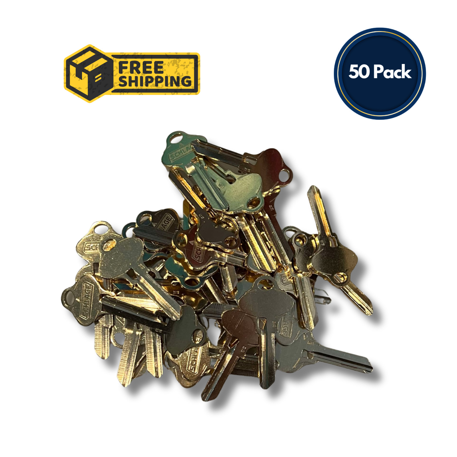 FREE SHIPPING - S123 Key Blanks (50 Pack) Compatible with Schlage S123 Keys