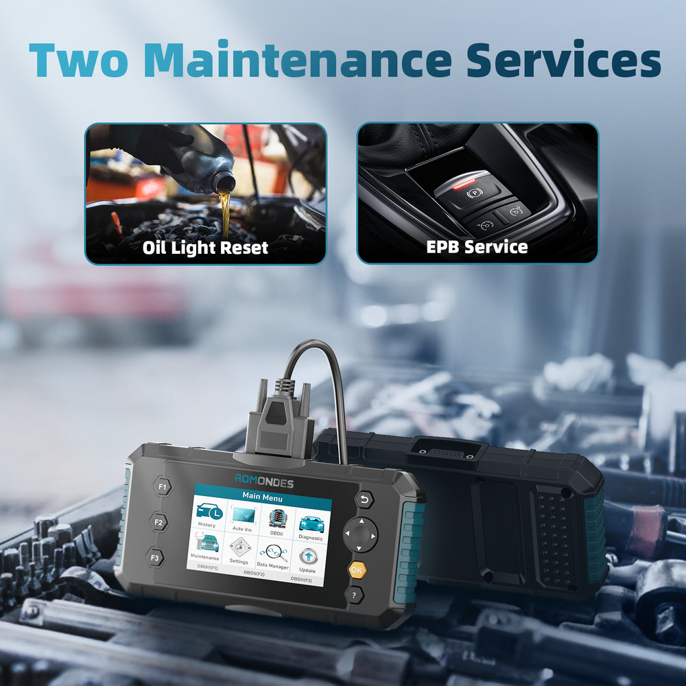 Romondes RD3000 OBD2 Scanner SRS ABS Engine System EPB OIL Reset Diagnostic Tool