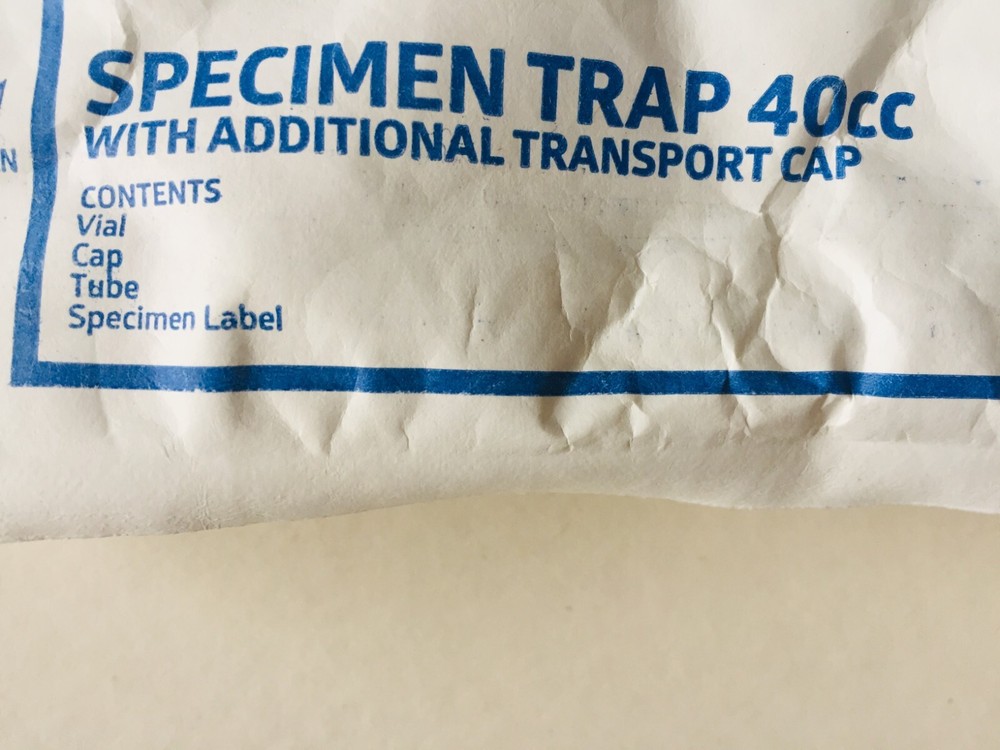 3 Pcs SPECIMEN TRAP 40CC W/ TRANSPORT CAP