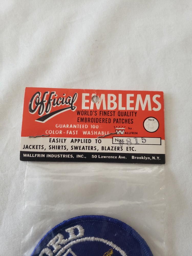 FORD MUSTANG LOGO PATCH NEW IN PACKAGE OFFICIAL EMBLEM 3"